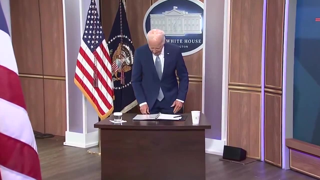 Biden takes a seat at the kiddie table.