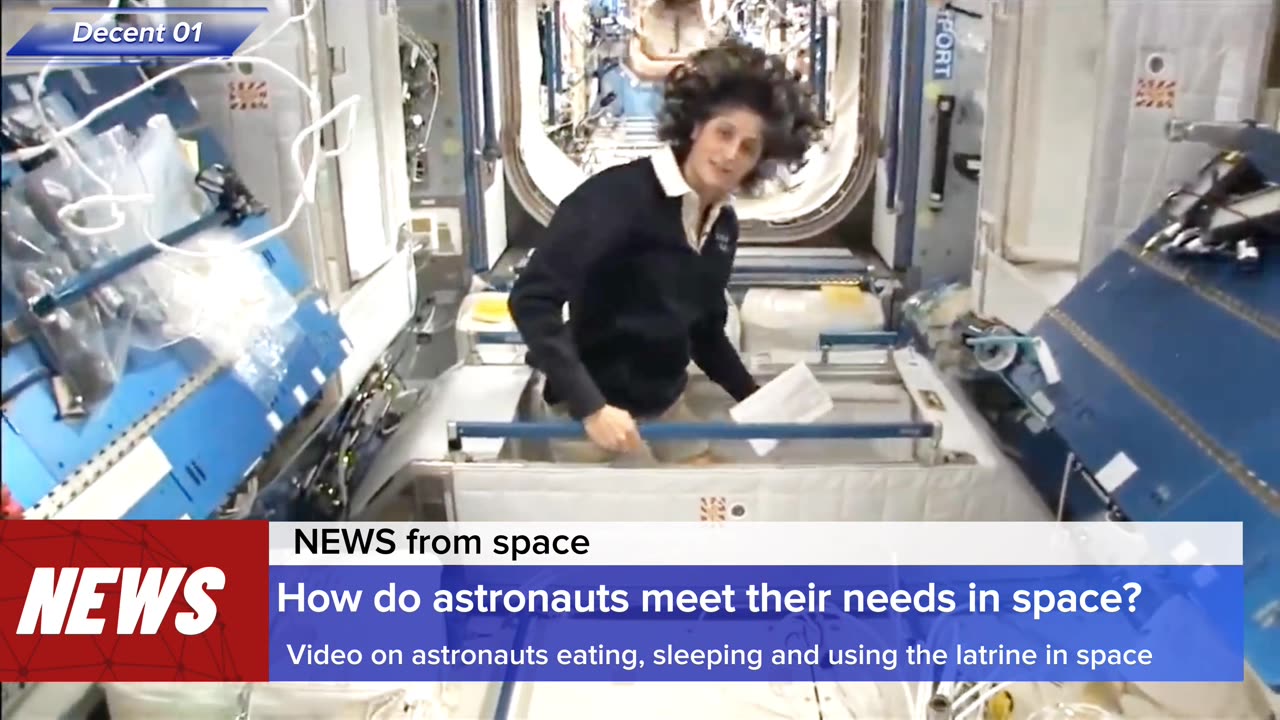 How do astronauts eat, sleep and use the latrines in space?