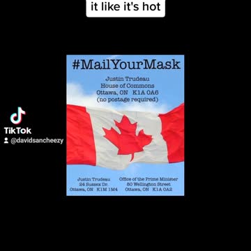 Mail your mask to Justin Trudeau. Information here