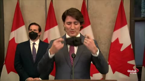 Canada's Deputy Prime Minister Chrystia Freeland Suffocates in Her Mask on Live TV (Feb 14, 2022)