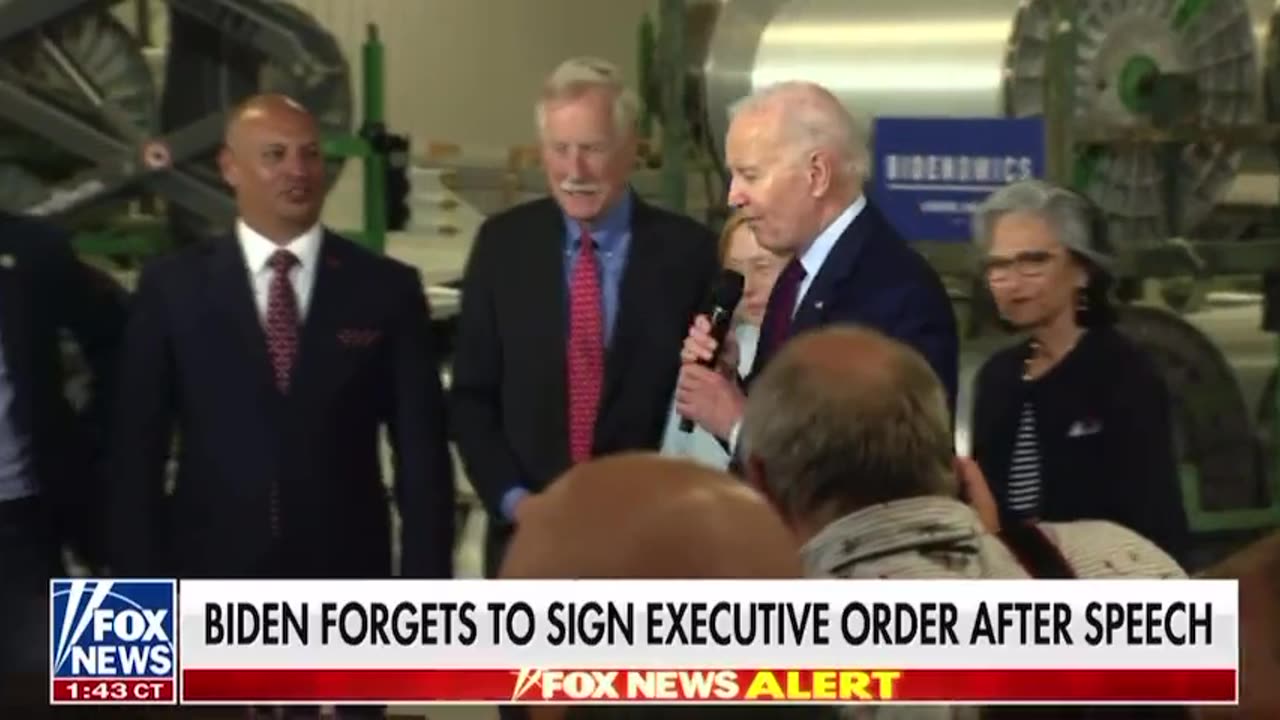 Clueless Biden gives entire speech about executive order... then forgets to sign it