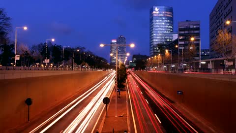 Traffic in an underground tunnel