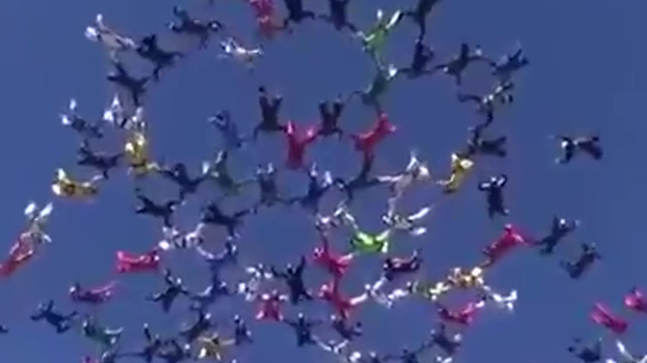 group's jumping from aeraplan