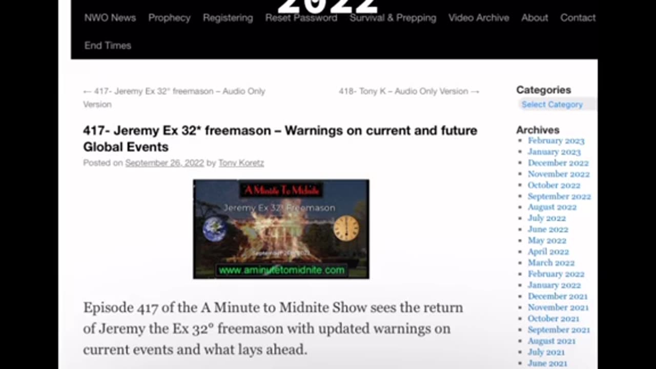 "Watch the Water" - Former 32* Freemason Jeremy on the Future of the USA