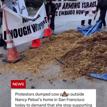 Protesters purportedly DUMP A LOAD of manure in front of Nancy Pelosi’s home in protest..