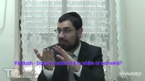 Kiddush - Does it matter if it is white or red wine? Video # 1 (19th video in the series)