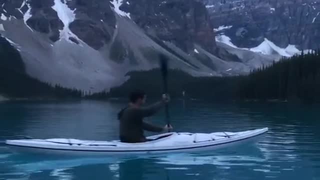 Paddling through a postcard