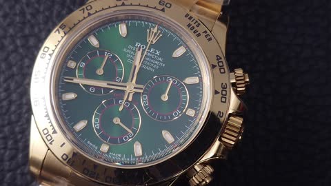 Daytona 116508 Yellow Gold Green Dial Clean Factory Watch Review