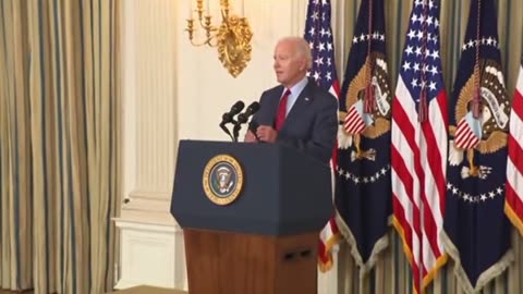 Biden says he has to keep wearing a mask, and says "But don't tell 'em I didn't have it on when I walked in."