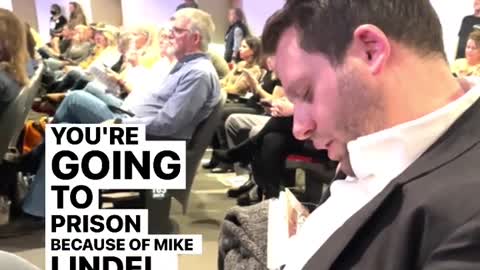 Sleeping during Mike Lindell’s ReAwaken tour.