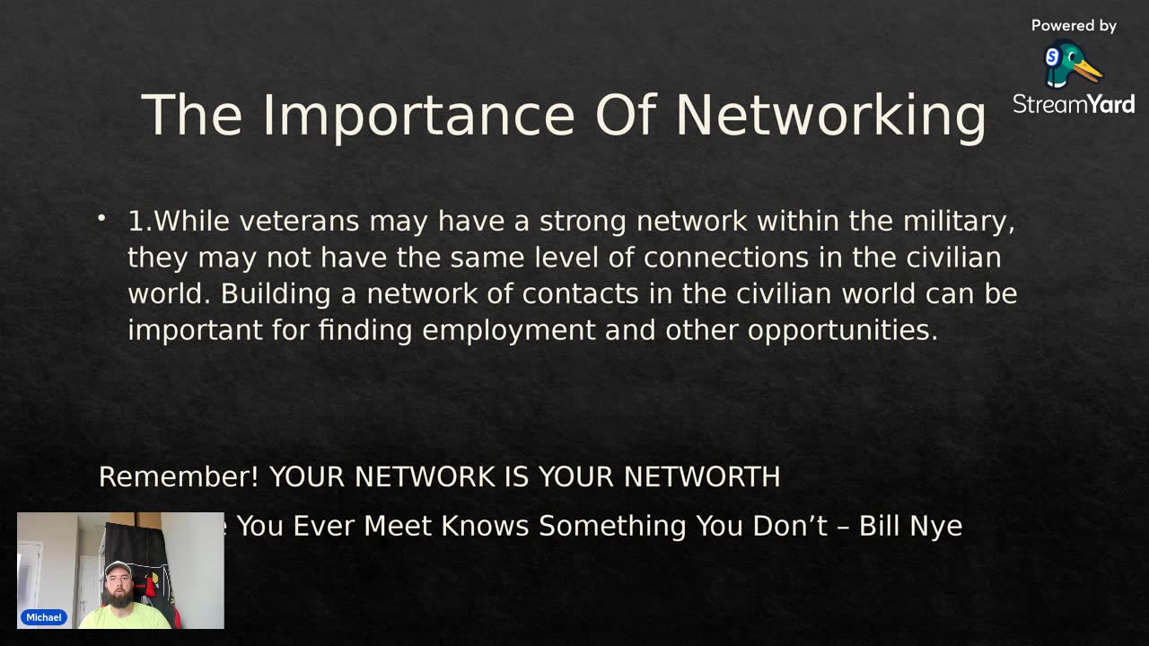 Networking In And Out The Military Is Something That Shouldn't Be Taken Lightly