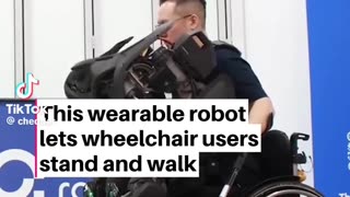 Wearable robot let's wheelchair users stand and walk