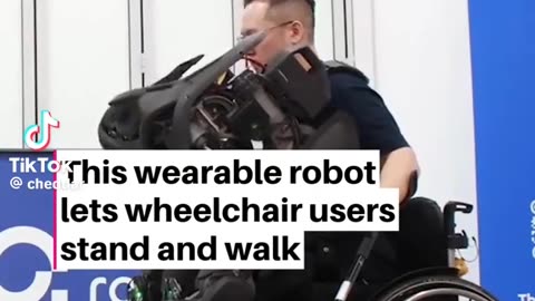 Wearable robot let's wheelchair users stand and walk