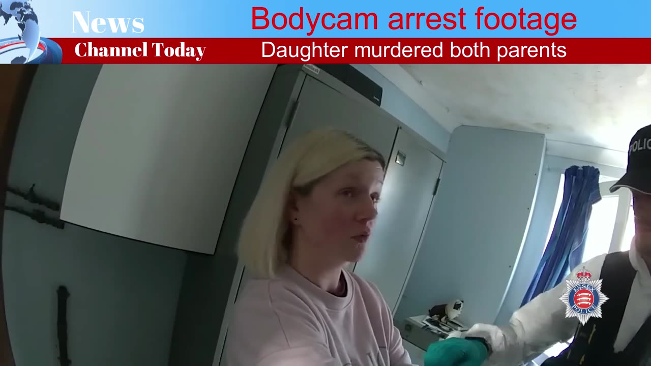 Bodycam arrest footage of daughter for murdering both parents