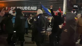 At Parliament Hill in Ottawa: “Can I get a ‘f*ck yeah truckers’?”