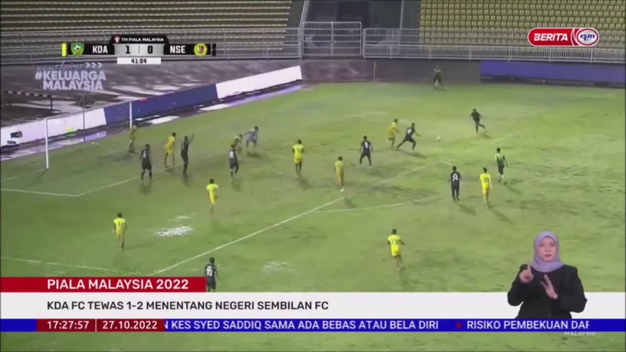 27 OKT 2022 -BERITA WILAYAH-PIALA MALAYSIA 2022-KDA FC TEWAS 1-2 MENENTANG N9 FC