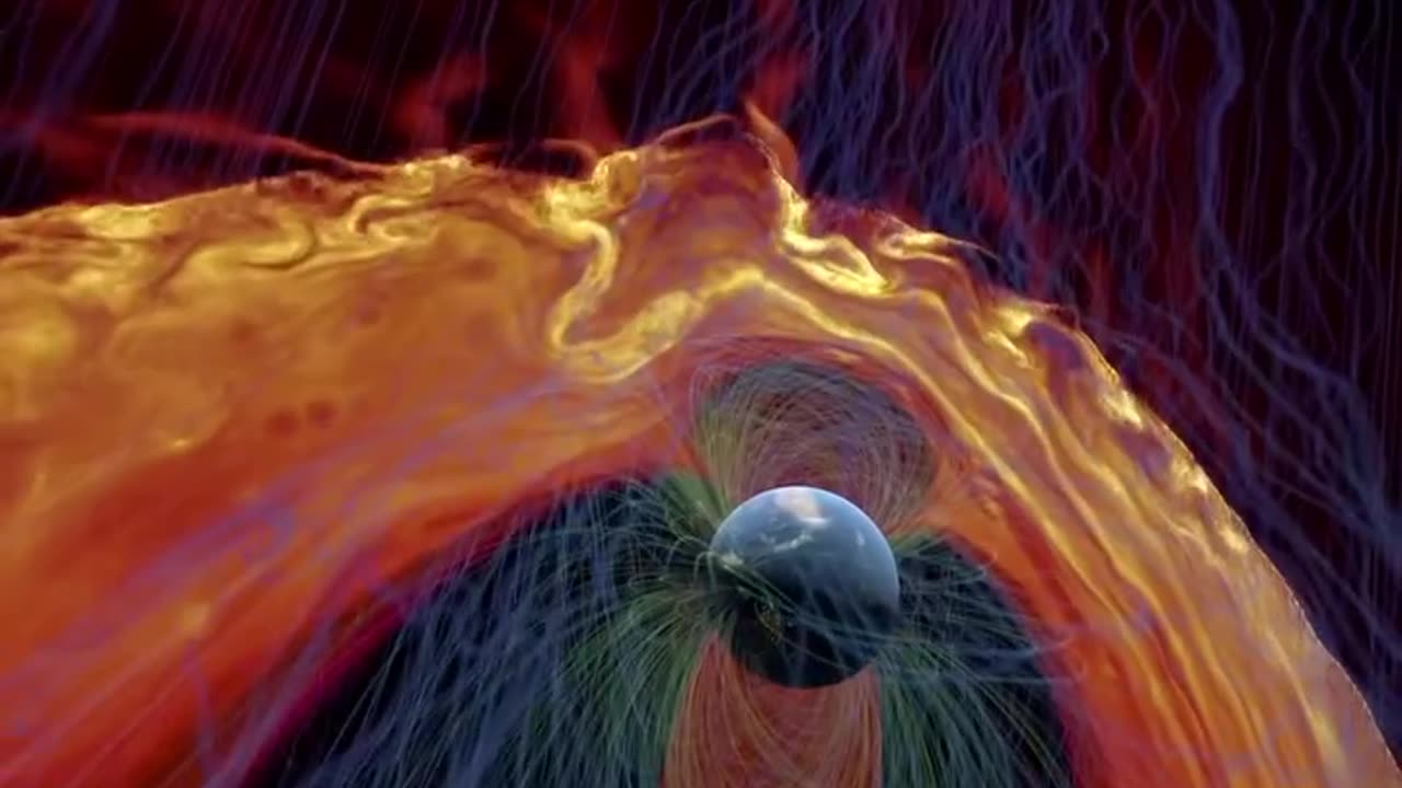 Watch this epic showdown between the sun solar strom and earth magnetic field