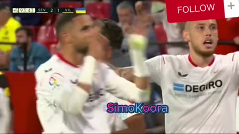 هدف النصيري في الدوري الاسباني اشبيلية ضد فياريال