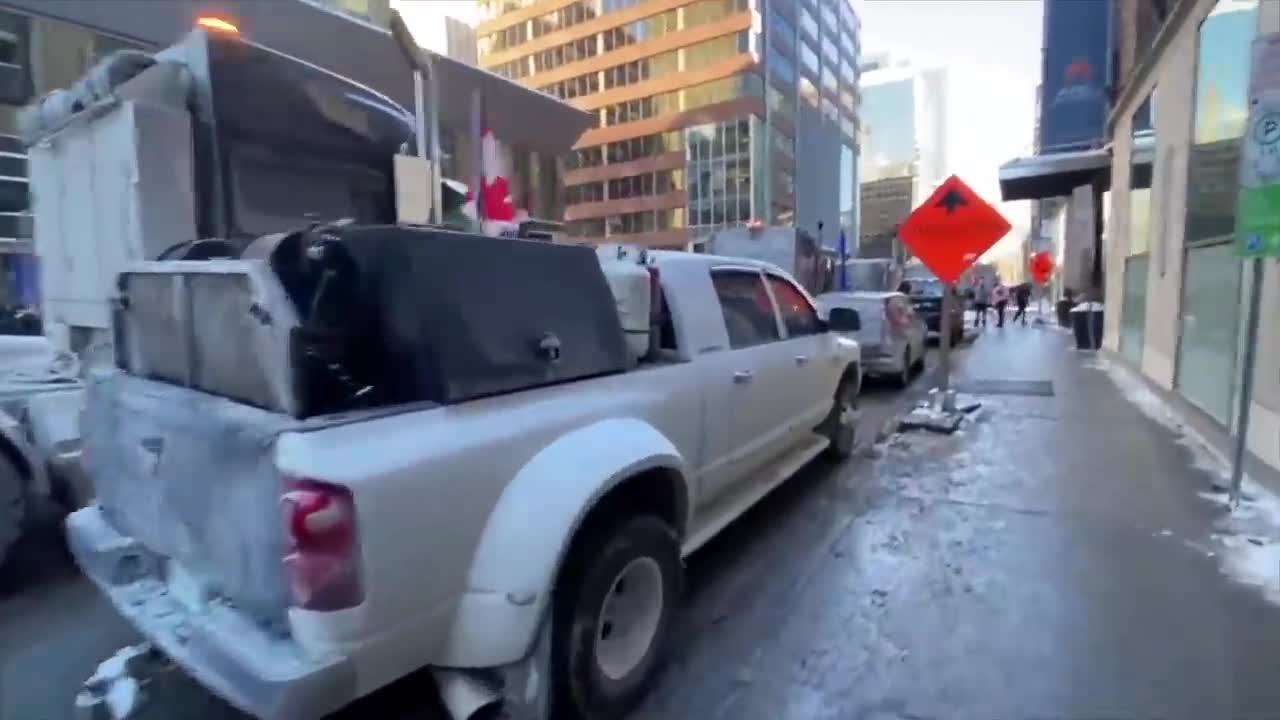 Freedom Convoy' trucker protest, Sunday