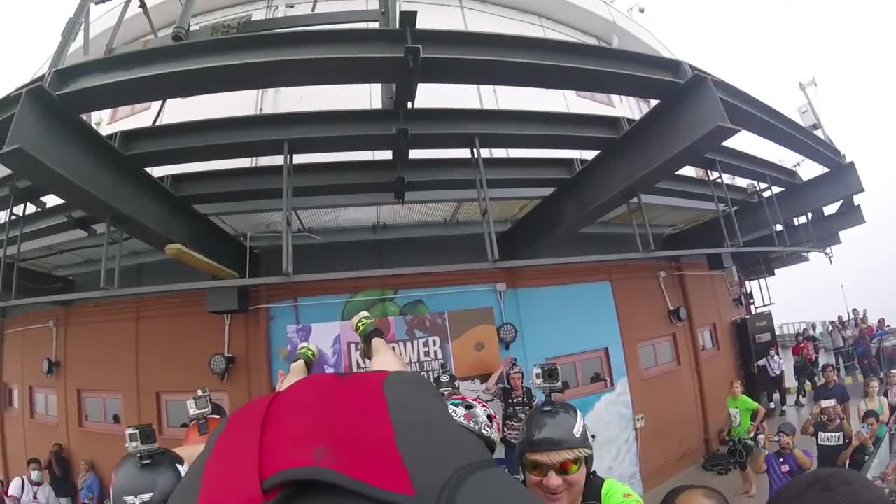 Flippydoos and Whatnots BASE Jumping KL Tower, Malaysia 2015