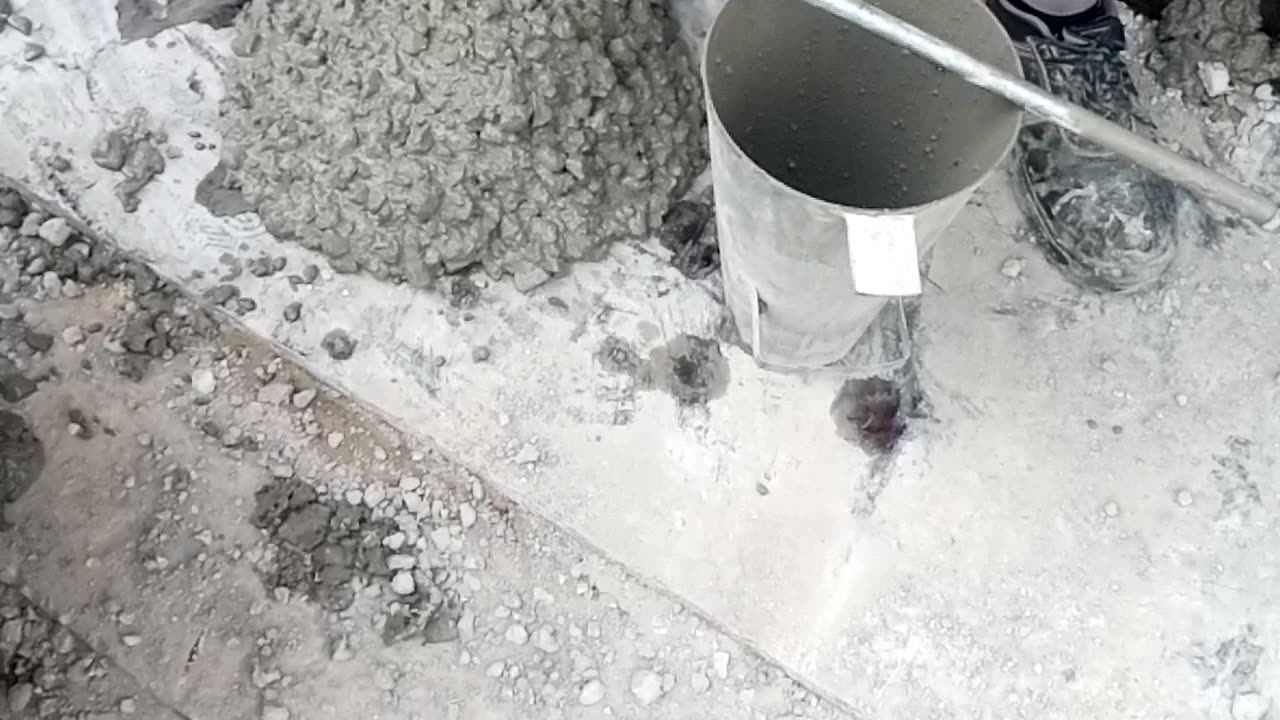 Concrete Testing Slump Test And Temperature Test