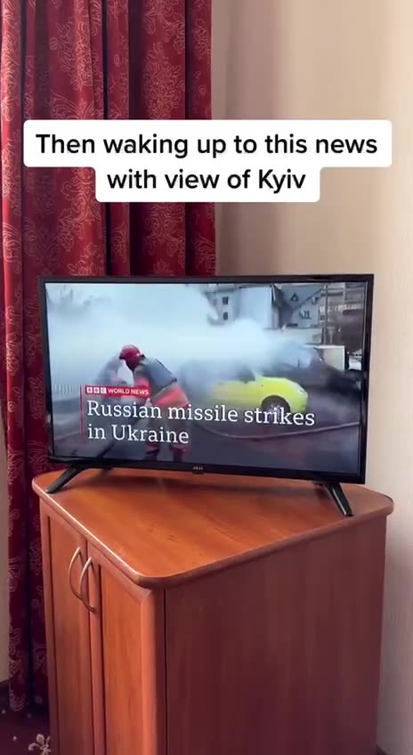 Media reporting missile strikes in Kyev