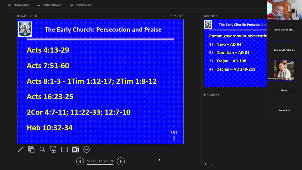 Sunday December 22, 2024 Life of the Messiah 157: Persecution in the early church