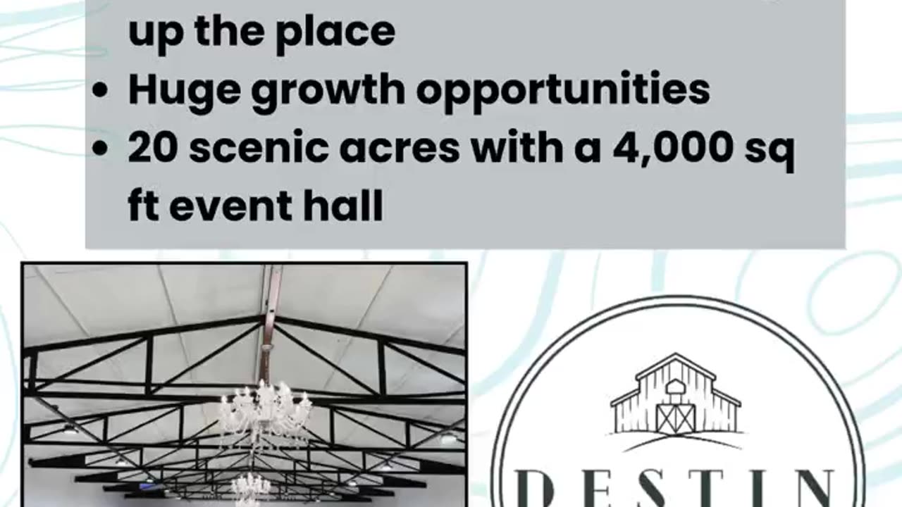 Business FOR SALE: Destin Ranch - A Luxury Event Center in Pilot Point, TX​