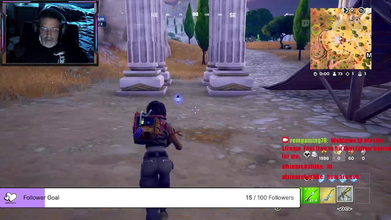 Fortnite Battle Royal Solo game playing.