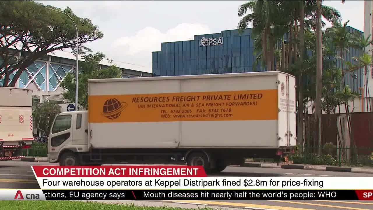 4 warehouse operators at Keppel Distripark fined nearly S$2.8m for price-fixing