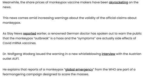 FDA Admits There's 'Zero Scientific Evidence' That 'Monkeypox Virus' Exists - Slay News