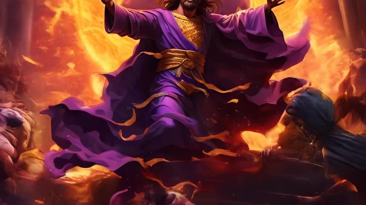 Jesus Christ Smashing The Devil