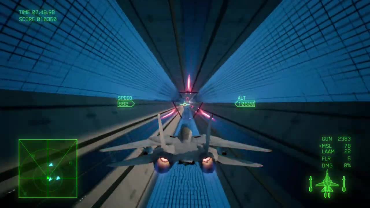 Ace Combat 7 _ Mission 20 _ Dark Blue (Ace) Full Throttle Tunnel Run & Windbreak