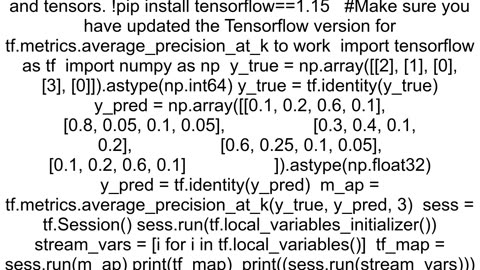 How to calculate mean average precision mAP using TensorFlow