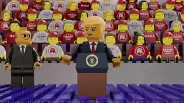 Lego Trump rally Haha