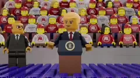 Lego Trump rally Haha