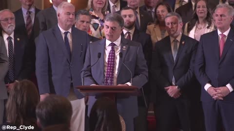 Rep. Andrew Clyde Delivers Remarks During Speaker McCarthy's Signing Ceremony for H.J.Res. 26