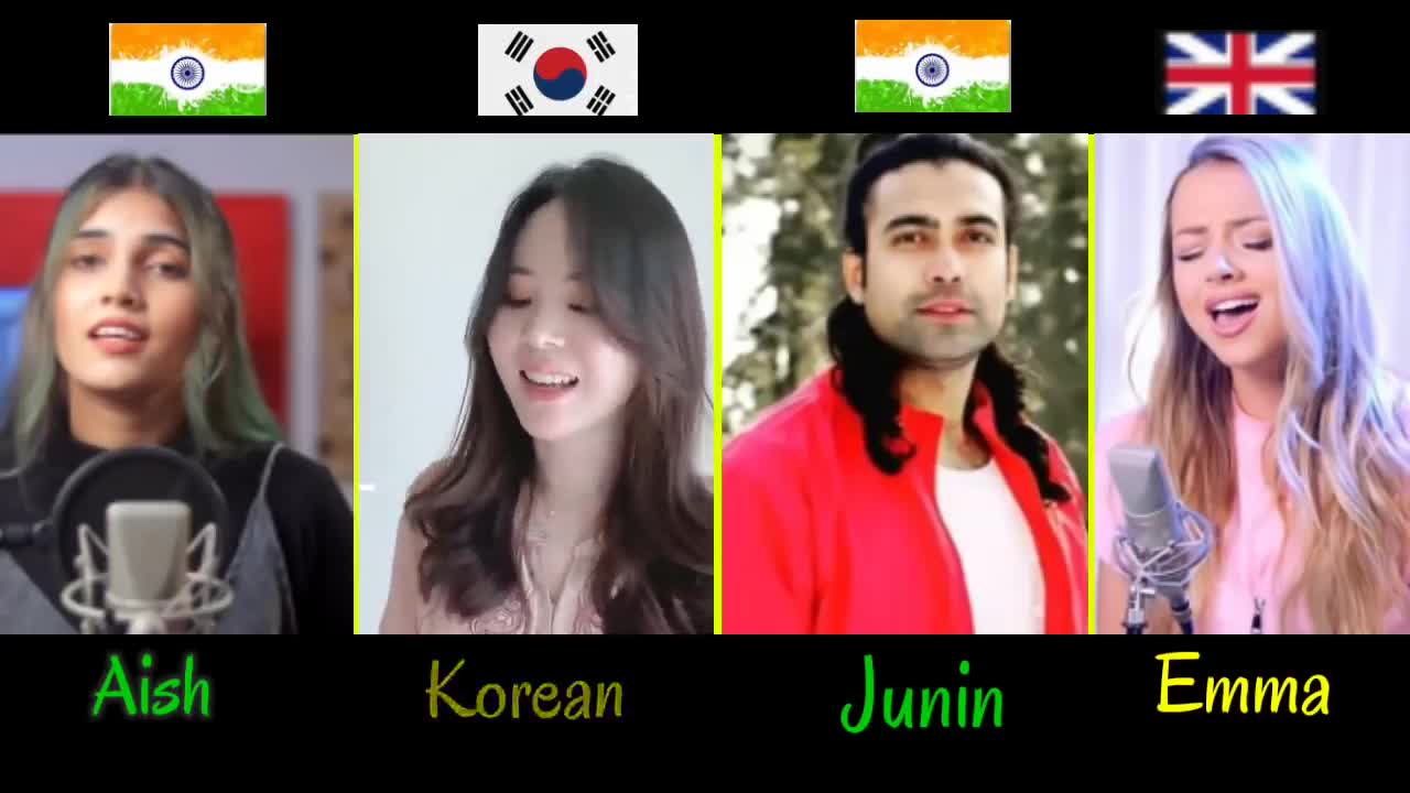 Raataan Lambiyan Cover By - Aish Vs Emma Vs Jubin Vs Korean Shershaah jubin nautyal English Vs Hind