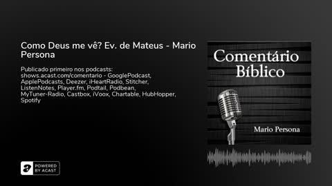 Como Deus me vê? Evangelho de Mateus - Mario Persona