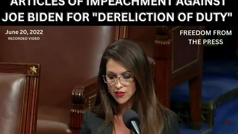 Lauren Boebert Introduces Articles of Impeachment Against Joe Biden!