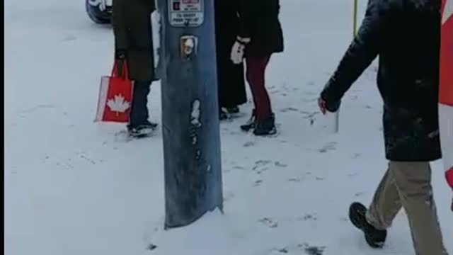 PT4 Windsor Ontario Canada Feb 13th Ambassador Bridge Detroit Shutdown Covid Mandates Protest