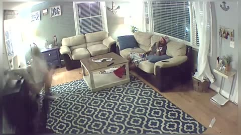 Backwards Fall Knocks Down Television
