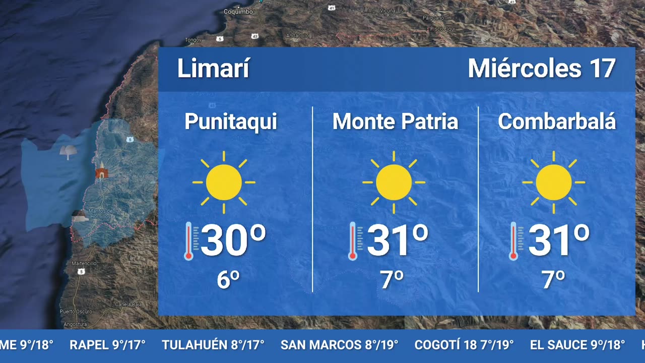 EL TIEMPO EN LA REGIÓN - MARTES 16 DE ABRIL 2024