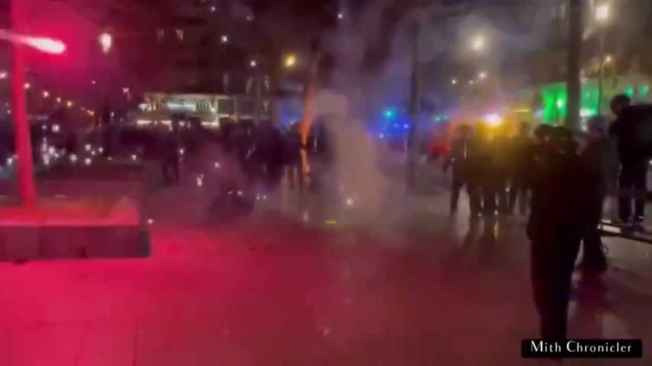 RIOTS IN FRANCE, MAN LOSES TESTICLE, COPS AND RIOTERS BATTLE