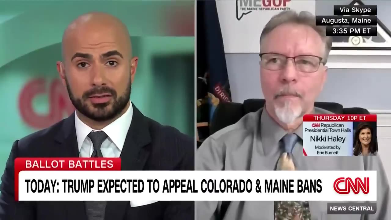 CNN anchor presses Maine GOP leader on why removing Trump from ballot was 'wrong'