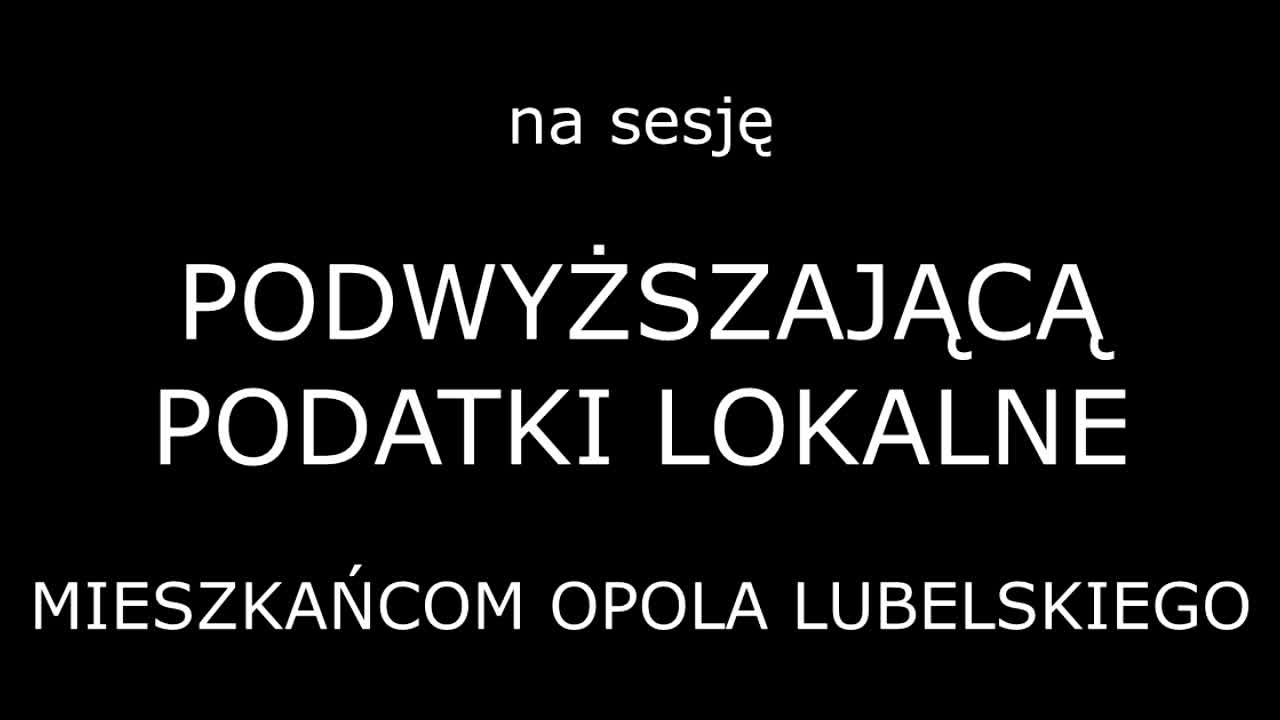 Burmistrz zaprasza na sesję podnoszącą podatki lokalne dla mieszkańców miasta