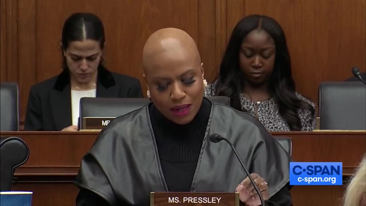 Rep. Ayanna Pressley is an absolute racist and a bigot. "I am so tired of white men failing up”