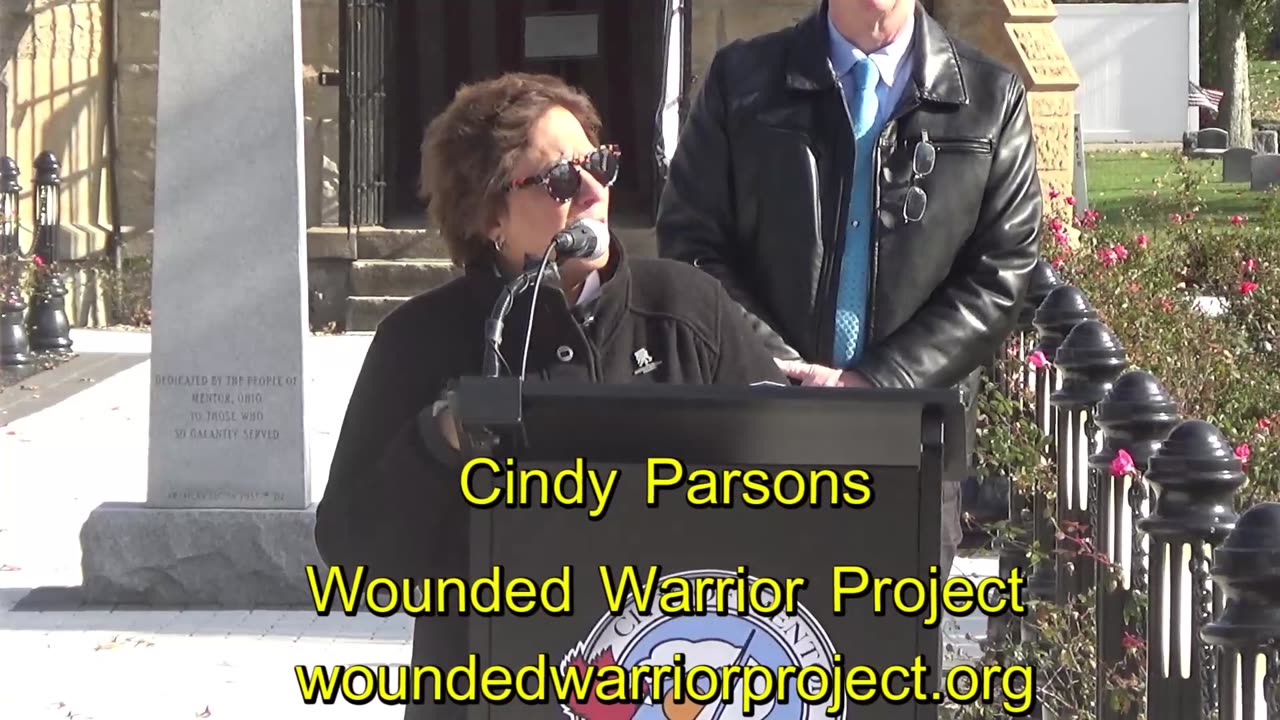 Cindy Parsons of Wounded Warrior Project at Mentor's 2024 Veterans Day