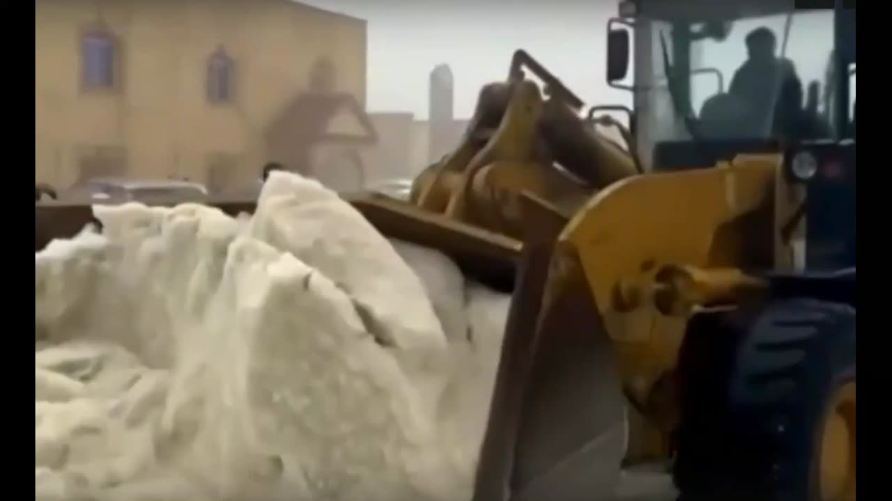 Unusual hail and snowfall in Saudi Arabia