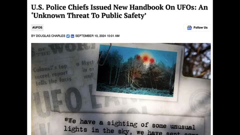 CLOWN WORLD ORDER- POLICE ARE NOW BEING TRAINED IN HOW TO DEAL WITH A UFO ENCOUNTER